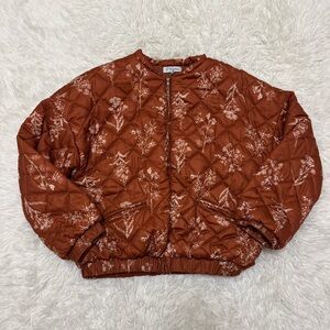 Polagram Rust Floral Puffer Jacket